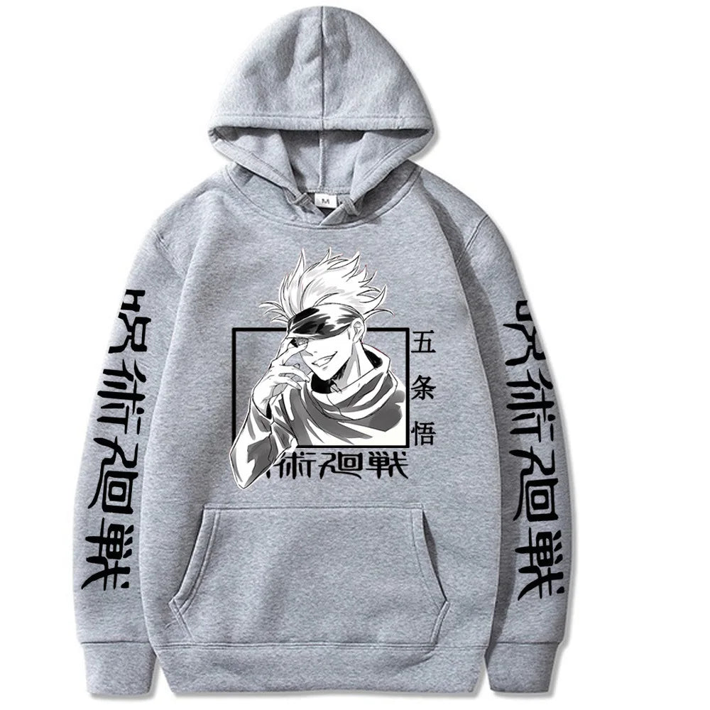 Jujutsu Kaisen Satoru Gojo Spell Return Hooded Fleece Shirt Men's Sweater Autumn and Winter New Men's and Women's Hoodies