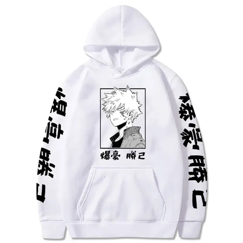 Anime Figure My Hero Academia Katsuki Bakugo Hoodies Men's Women Japanese Style Anime Sweatshirt Funny Harajuku Casual Pullovers