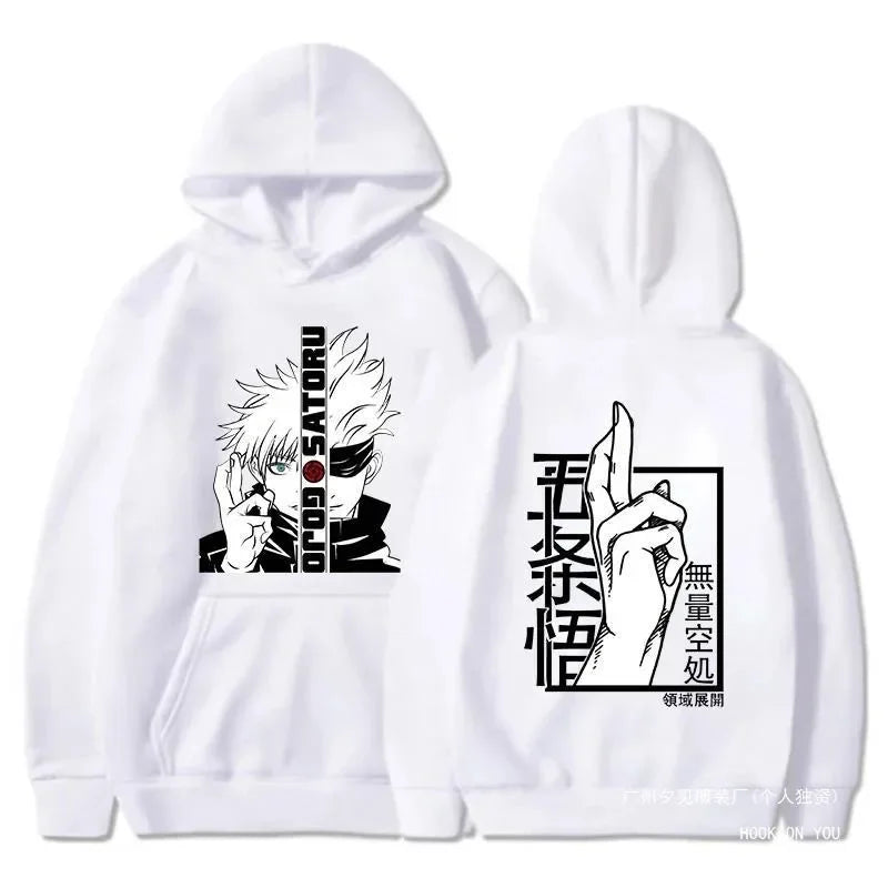 New Anime Sweatshirt Cool Gojo Satoru Graphic Printing Hoodi Men's Fashion Printed Hoodie Casual Top Hoodie Anime Hoodie