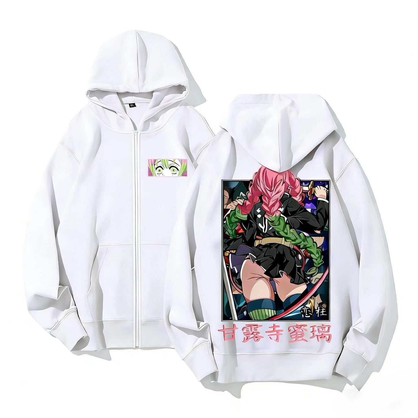 Demon Slayer Anime Hoodie Sweatshirt Zip Up Jacket Men Women Casual Tops Streetwear Kanroji Mitsuri Print Pullover 2026 Winter