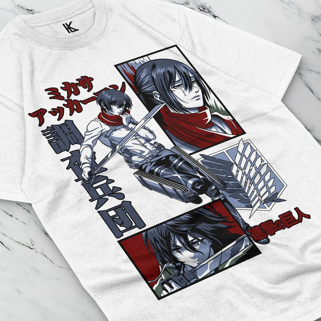 Mikasa Ackerman Attack on Titan T-Shirt Manga Unisex All Sizes CottonTee