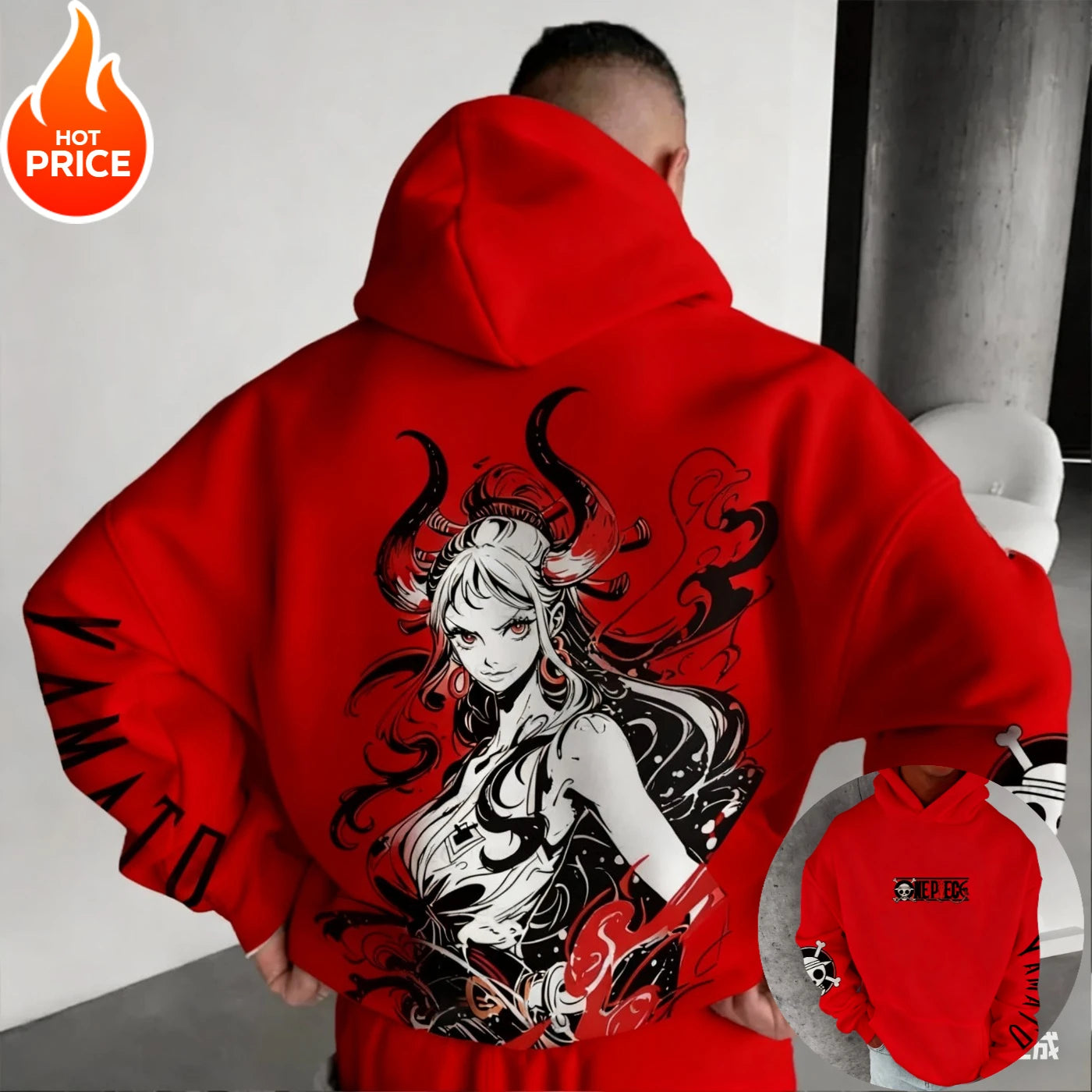 ONE PIECE Yamato Harajuku Anime 2025 Streetwear Winter Oversized Hoodie Vintage Men Women Long Sleeve Hooded Sweater Top Y2k