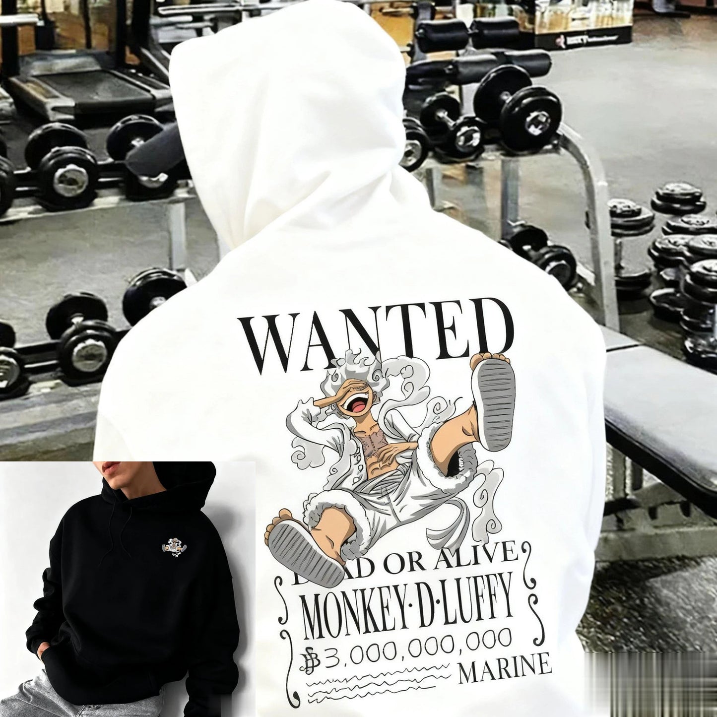 Oversized One Piece Luffy Anime Print Hoodie Men Women Streetwear Casual Loose Sweatshirt Pullover Spring Autumn Fashion Unisex