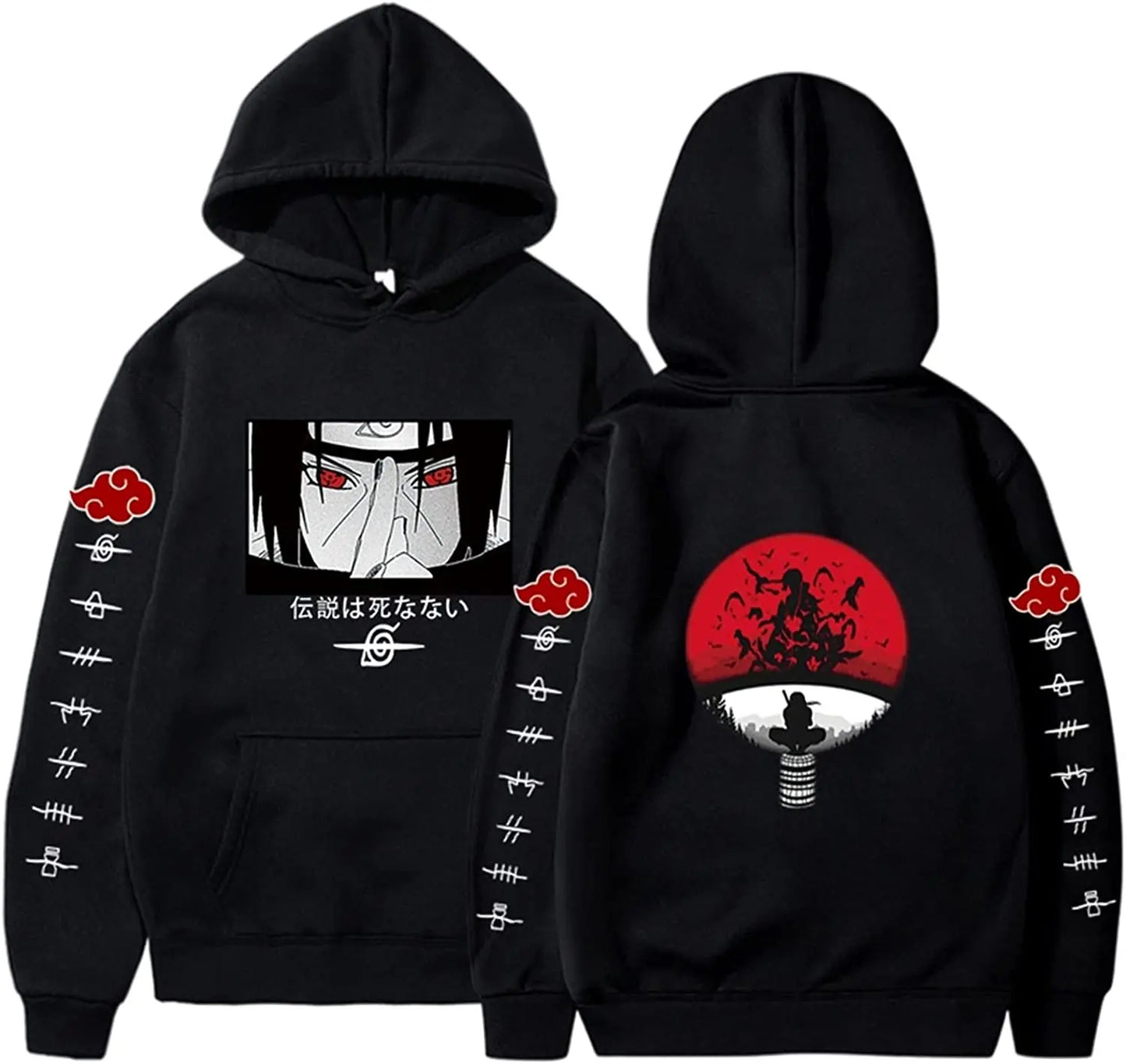 Naruto Akatsuki Cloud Hoodie Unisex Fashion Printed Pullover Autumn & Winter Comfortable Streetwear Best Selling Hip Pop Top
