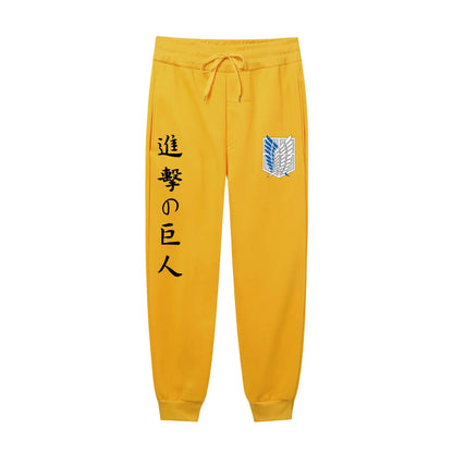 2025Autumn Japanese Anime Attack On Titan Printed Harajuku Men's Pants Print Joggers Male Trousers Casual Sweatpants Sweatpants