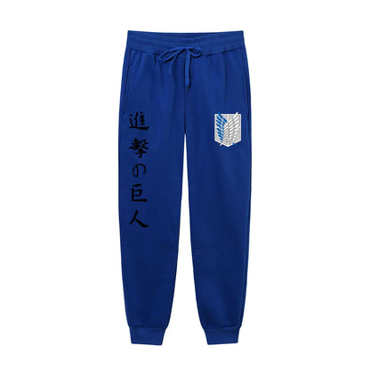 2025Autumn Japanese Anime Attack On Titan Printed Harajuku Men's Pants Print Joggers Male Trousers Casual Sweatpants Sweatpants