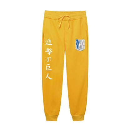 2025Autumn Japanese Anime Attack On Titan Printed Harajuku Men's Pants Print Joggers Male Trousers Casual Sweatpants Sweatpants
