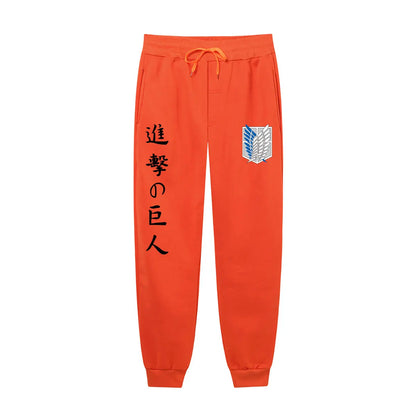 2025Autumn Japanese Anime Attack On Titan Printed Harajuku Men's Pants Print Joggers Male Trousers Casual Sweatpants Sweatpants