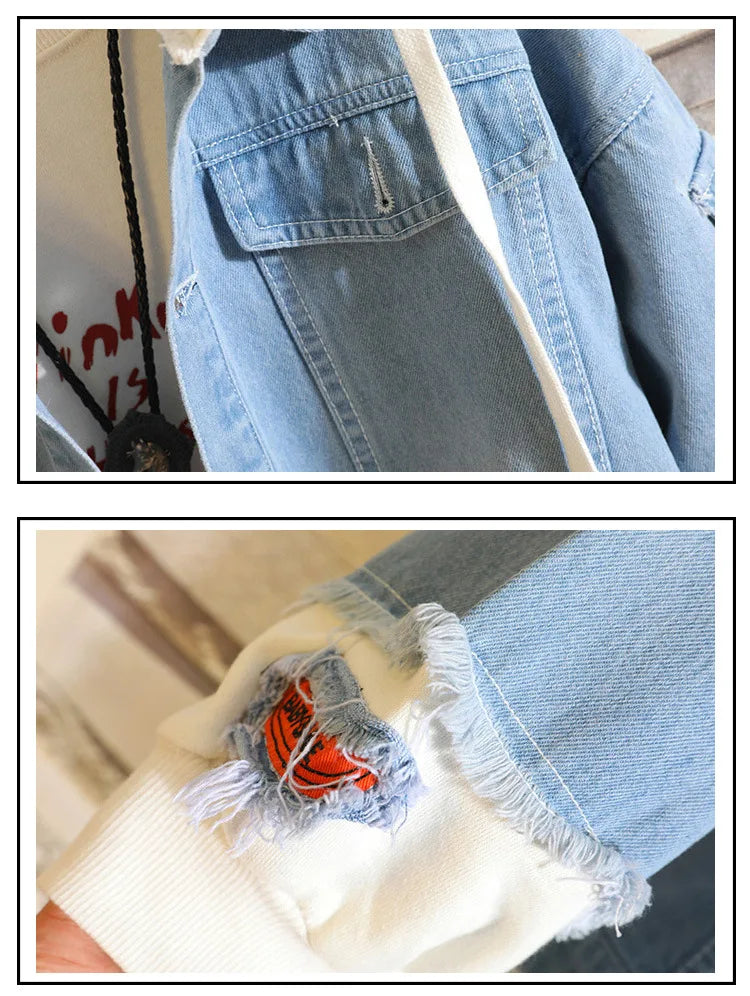 Anime Attack on Titan Unisex Streetwear Long Hooded Jeans Jacket Guilty Crown Death Note Harajuku Denim Patchwork Hoodies Coat