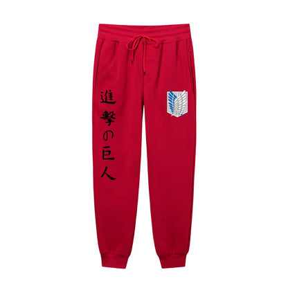 2025Autumn Japanese Anime Attack On Titan Printed Harajuku Men's Pants Print Joggers Male Trousers Casual Sweatpants Sweatpants