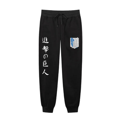 2025Autumn Japanese Anime Attack On Titan Printed Harajuku Men's Pants Print Joggers Male Trousers Casual Sweatpants Sweatpants