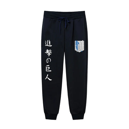 2025Autumn Japanese Anime Attack On Titan Printed Harajuku Men's Pants Print Joggers Male Trousers Casual Sweatpants Sweatpants