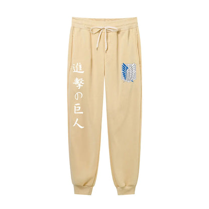 2025Autumn Japanese Anime Attack On Titan Printed Harajuku Men's Pants Print Joggers Male Trousers Casual Sweatpants Sweatpants