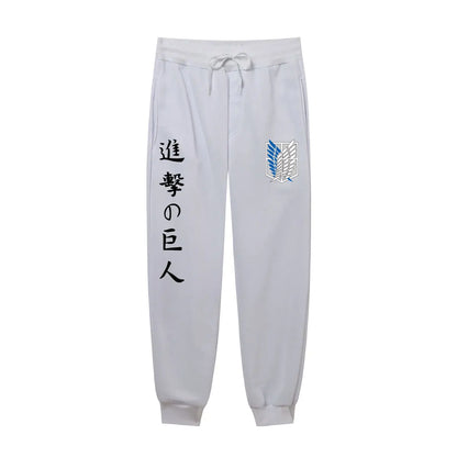 2025Autumn Japanese Anime Attack On Titan Printed Harajuku Men's Pants Print Joggers Male Trousers Casual Sweatpants Sweatpants