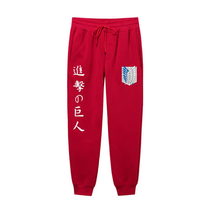 2025Autumn Japanese Anime Attack On Titan Printed Harajuku Men's Pants Print Joggers Male Trousers Casual Sweatpants Sweatpants