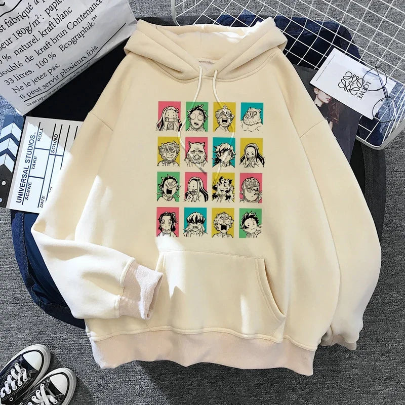 New Kimetsu No Yaiba Sweatshirt Manga Demon Slayer Hoodies Harajuku Anime Japanese Kawaii Hoodie Cartoon Tanjiro Kamado Nezuko