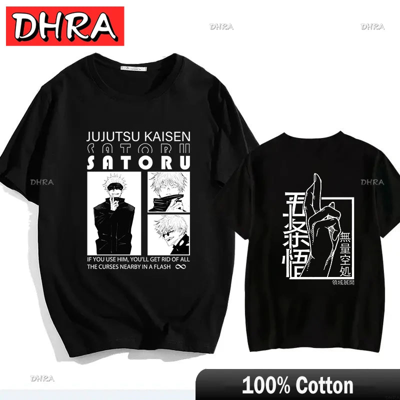 Japanese Jujutsu Kaisen Gojo Anime T-shirt Unisex Manga Gojo Satoru Graphic T Shirts Short Sleeve Tee Y2k T-shirts Cool Tops