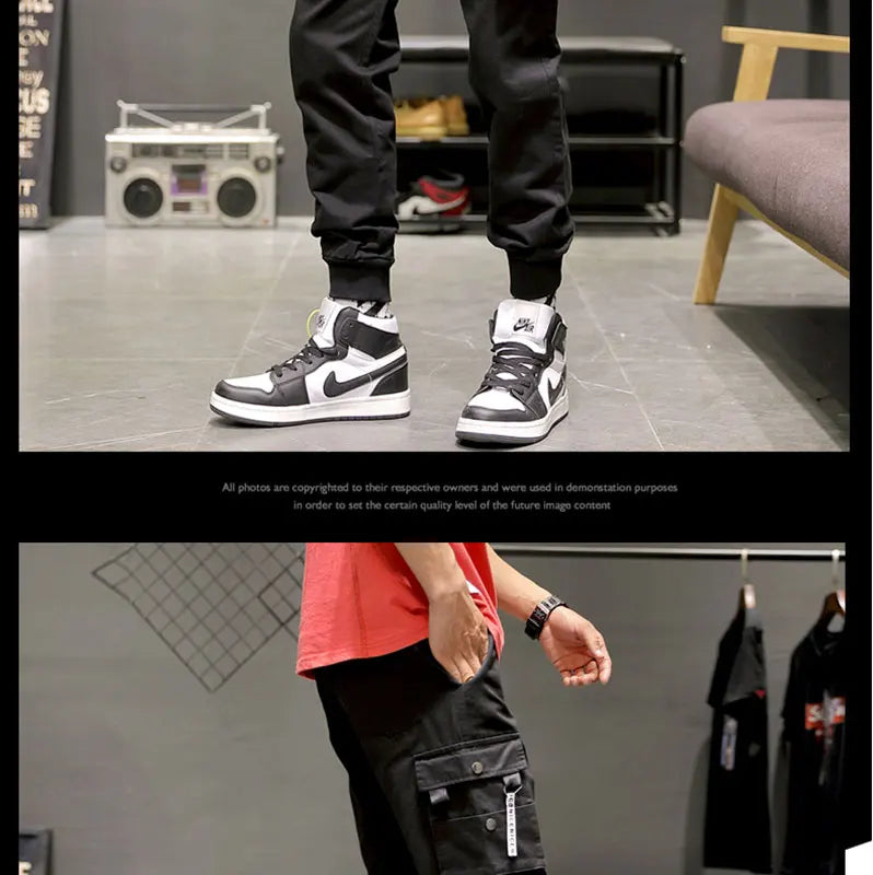 Atta on Titan Workwear Pants Casual Sports Long Trousers Elastic Waist Cotton Polyester Blend Spring Autumn Youth Faion