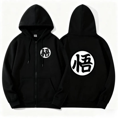 Spring Autumn New Dragon Ball Anime Zip Up Hoodie Men Women Sweatshirt Streetwear Oversized Casual Long Sleeve Jacket Cosplay
