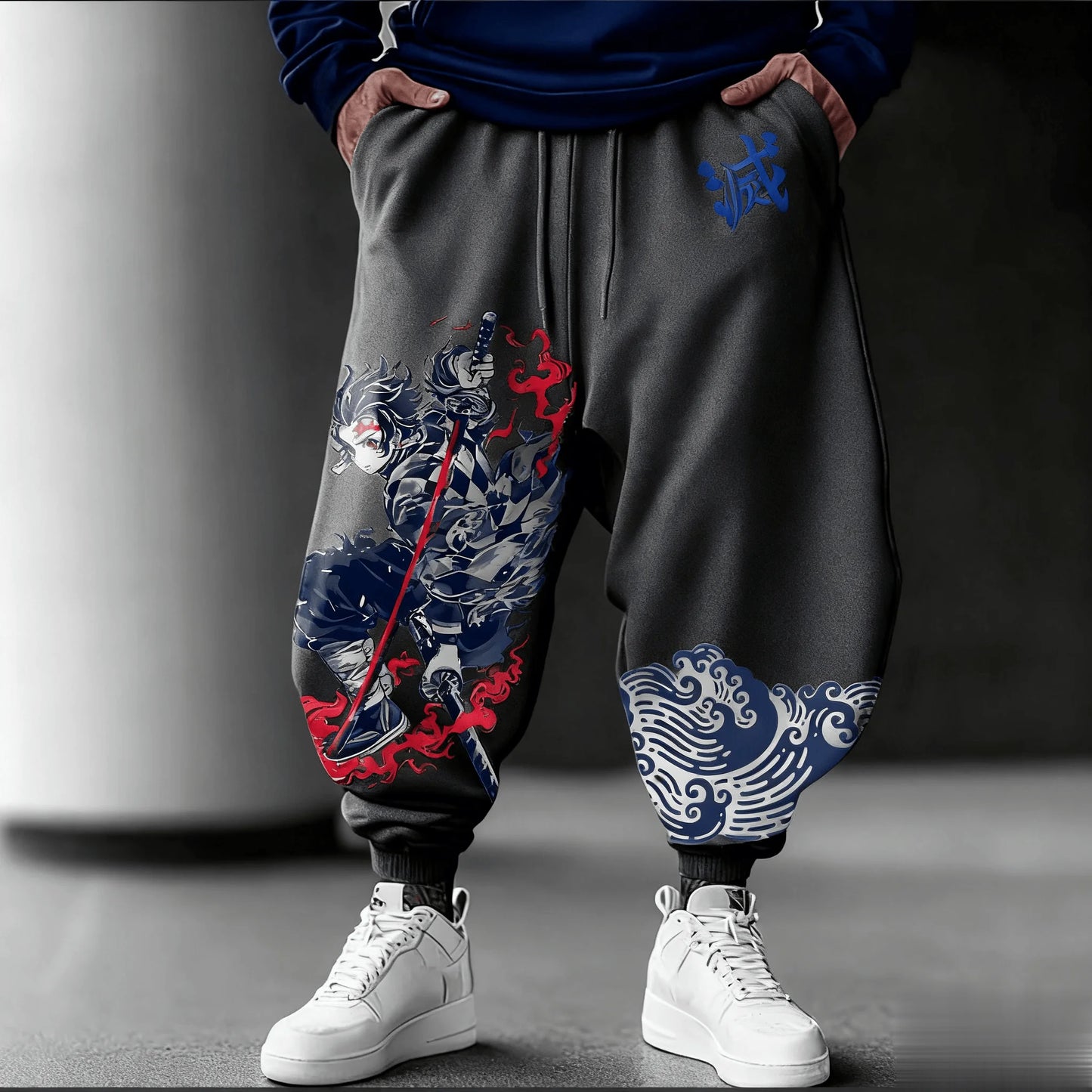 Kimetsu No Yaiba Tanjiro Anime Men Women Sweatpants Cartoon Print Casual Pants Streetwear Trousers Sportswear Y2k Autumn Fashion