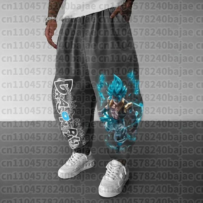 Dragon Ball Z Anime Graphic Men Jogger Pants Loose Fit Streetwear Casual Sweatpants Elastic Cuff Spring Autumn Hip Hop Trousers