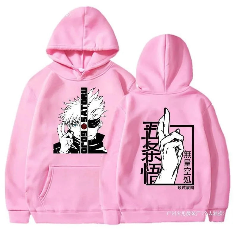New Anime Sweatshirt Cool Gojo Satoru Graphic Printing Hoodi Men's Fashion Printed Hoodie Casual Top Hoodie Anime Hoodie