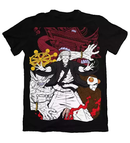 Jujutsu Kaisen Gojo Satoru Unisex Pure Cotton T-shirt 2026 Summer Hot Anime Print Round Neck Loose Family Short Sleeved Top