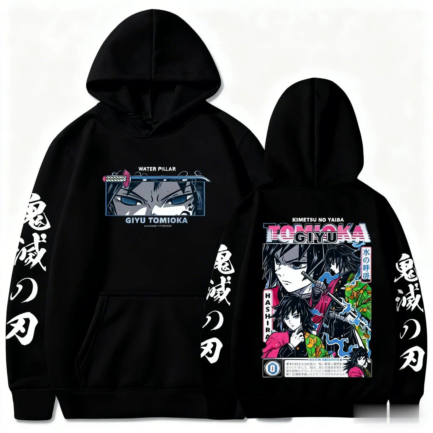 Demon Slayer Giyu Tomioka Hoodie Men Women Anime Cosplay Sweatshirt 2026 New Casual Streetwear Pullover Y2k Long-sleeved Tops