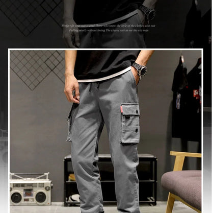 Atta on Titan Workwear Pants Casual Sports Long Trousers Elastic Waist Cotton Polyester Blend Spring Autumn Youth Faion