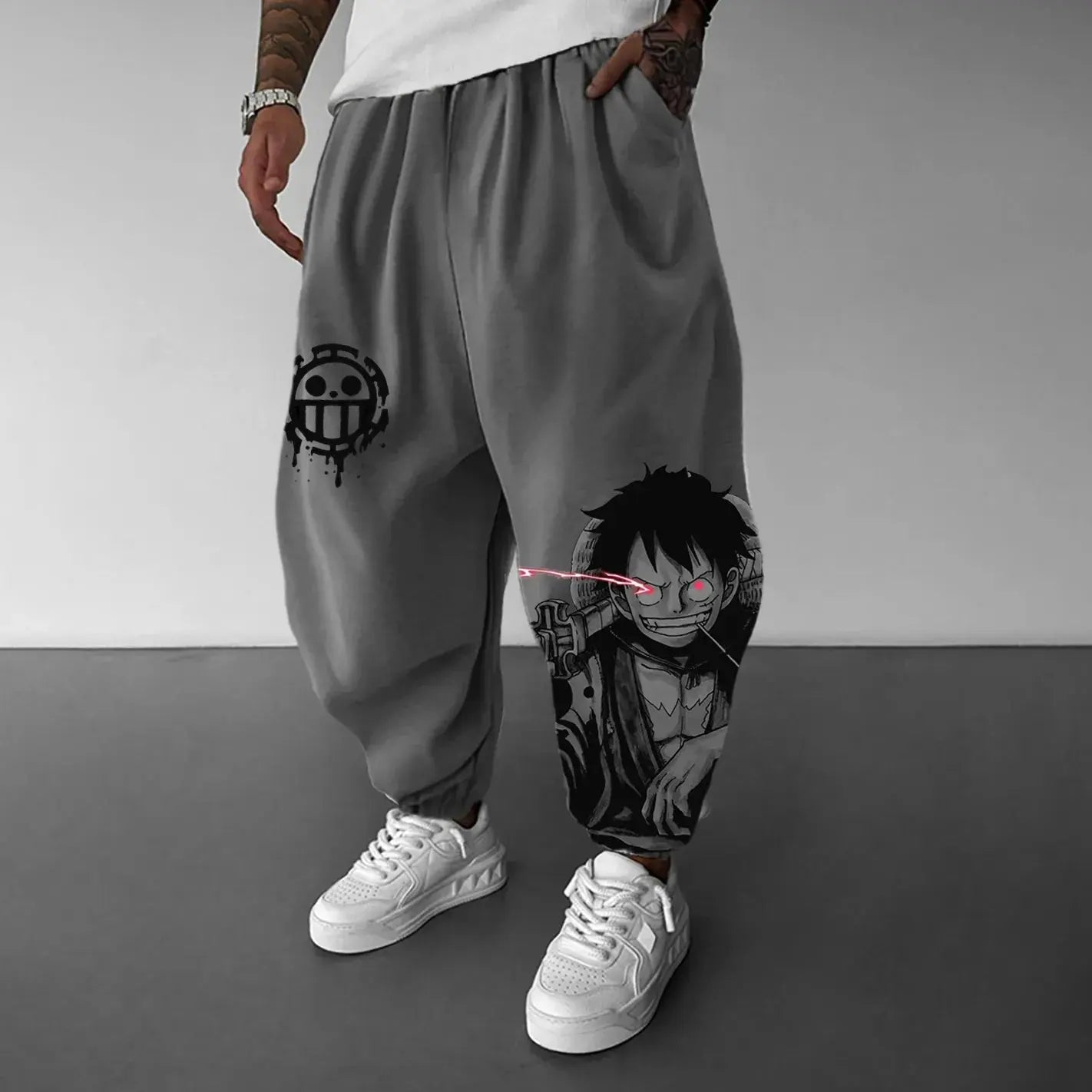 One Piece Zoro Anime Men's Jogger Pants Streetwear Casual Sweatpants Cartoon Printed Trousers Spring Autumn Hip Hop Fashion Y2k