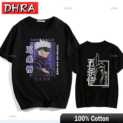 Japanese Jujutsu Kaisen Gojo Anime T-shirt Unisex Manga Gojo Satoru Graphic T Shirts Short Sleeve Tee Y2k T-shirts Cool Tops