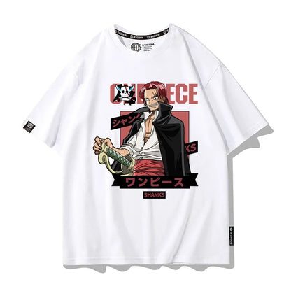 One Piece Short Sleeved T-shirt Men's Summer Nikalufei Aesolon Anime Cotton Summer Loose T-shirt Men's and Women's Half Sleeve