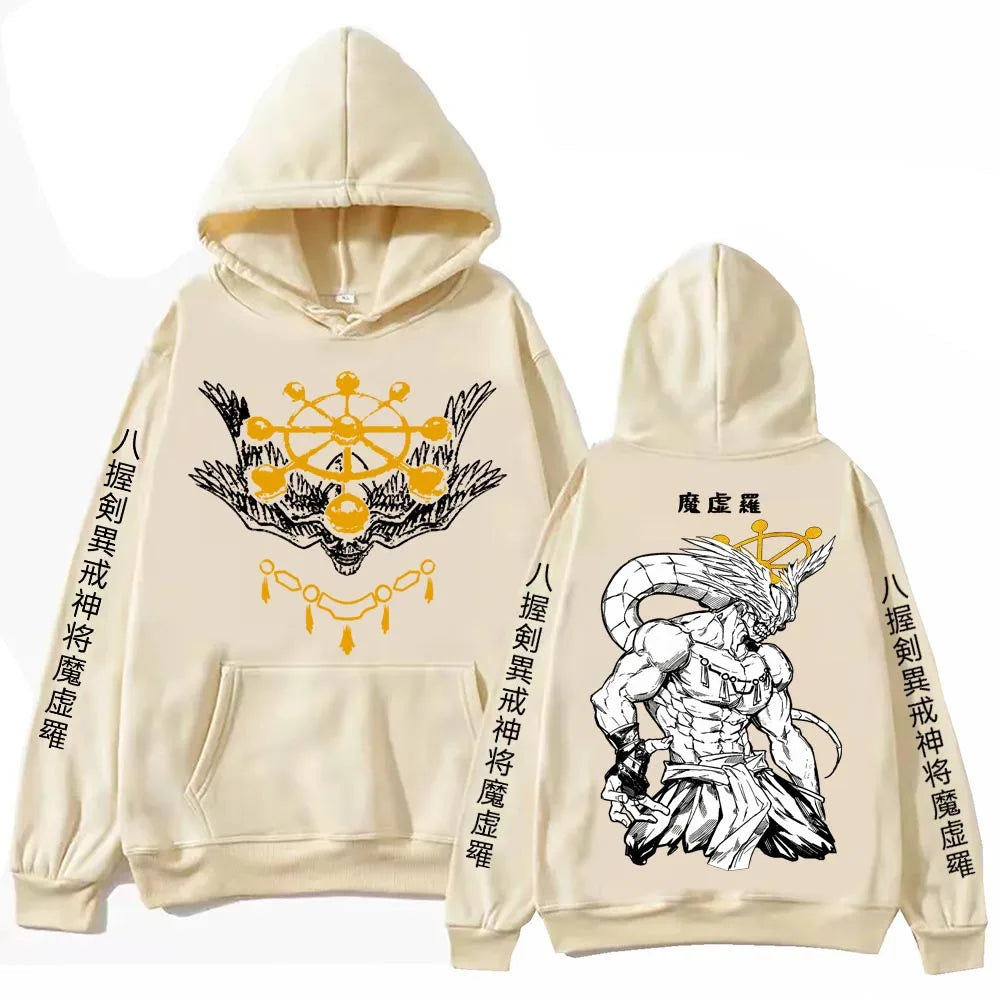 Anime Jujutsu-Kaisen Mahoraga Hoodie Man Woman Harajuku Long Sleeve Pullover Tops