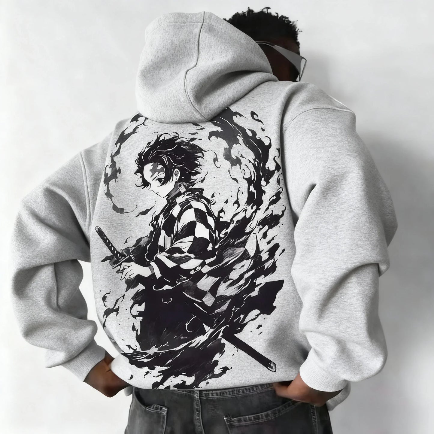Demon Slayer Collaboration Pure Cotton Men's and Women's Hoodie for Spring and Summer  New Item Street Casual Loose Top
