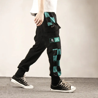 Anime COSPLAY Overalls Kamado Tanjirou Agatsuma Zenitsu Tomioka Giyuu Sweatpants Casual Cargo Pants Fashion Unisex