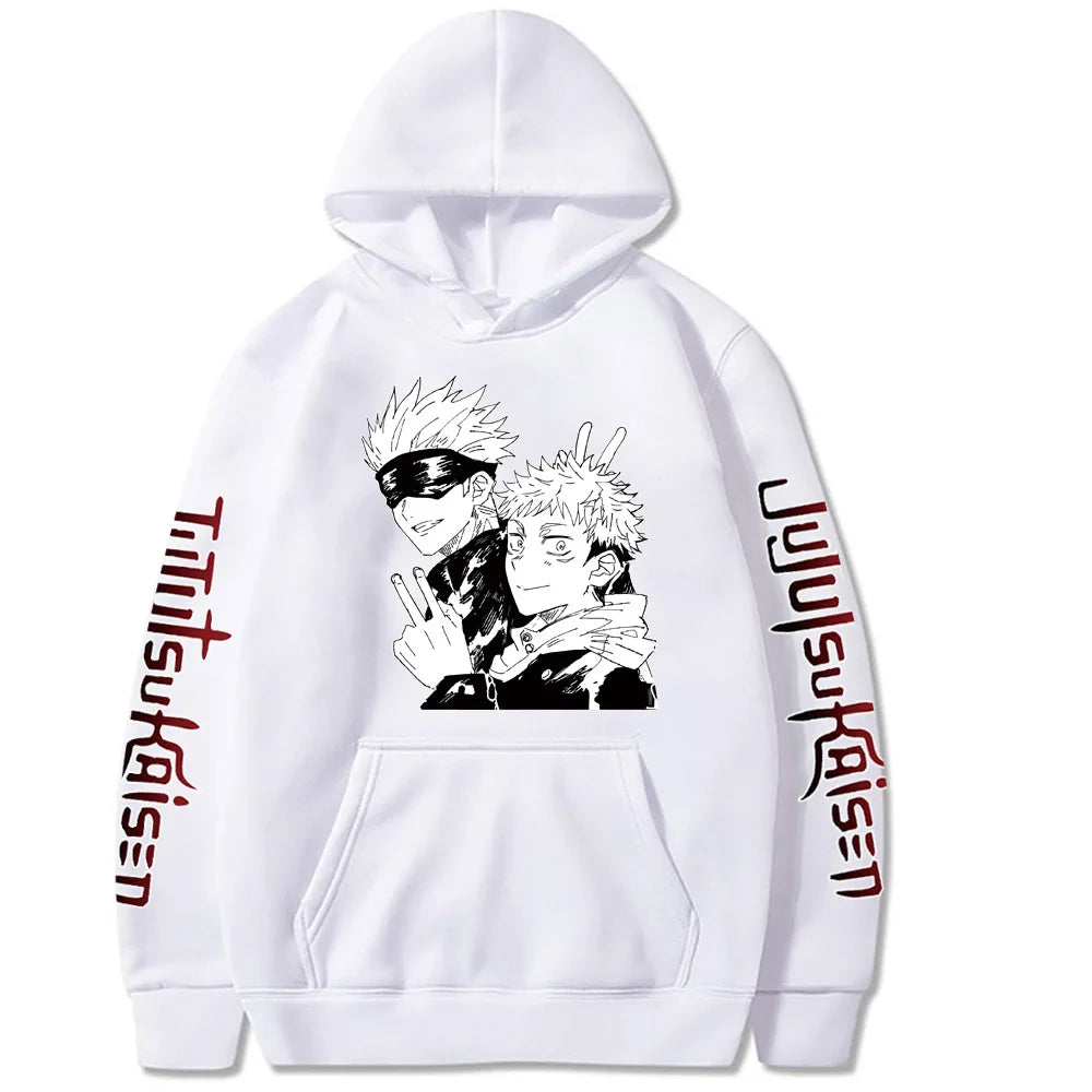 Jujutsu Kaisen Satoru Gojo Spell Return Hooded Fleece Shirt Men's Sweater Autumn and Winter New Men's and Women's Hoodies