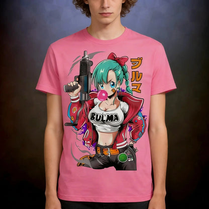 2026 Summer Dragon Ball Vintage Anime T-Shirt, Men's Pure Cotton Loose Casual Bulma Retro Tee for Daily & Sports Wear Y2K Style