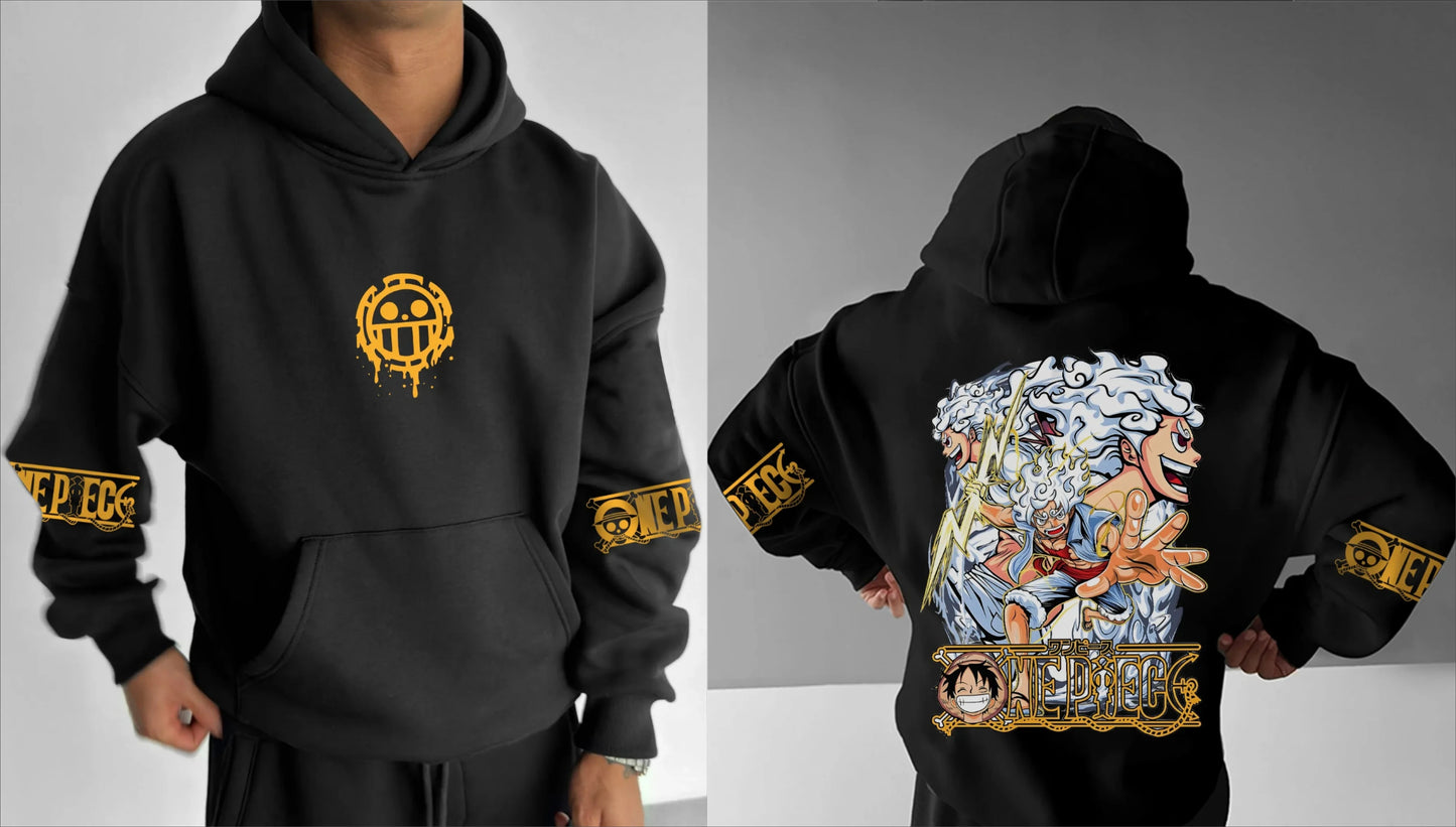 2025 Latest ONE PIECE Animation Hoodie Pure Cotton Casual Trend Sports Autumn and Winter Men's and Women's Hoodies