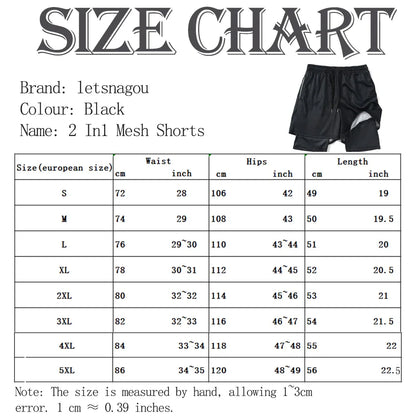 Anime Performance Shorts Men Women 2 In 1 Gym Shorts Manga 3D Print Mesh Quick Dry Sports Short Pants Summer Fitness Workout