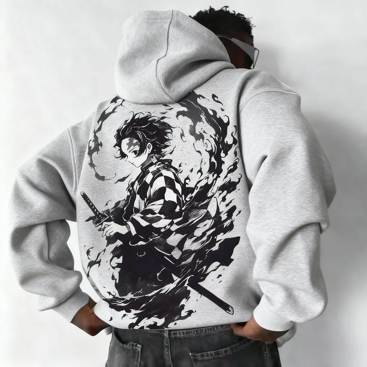 Demon Slayer Collaboration Pure Cotton Men's and Women's Hoodie for Spring and Summer  New Item Street Casual Loose Top
