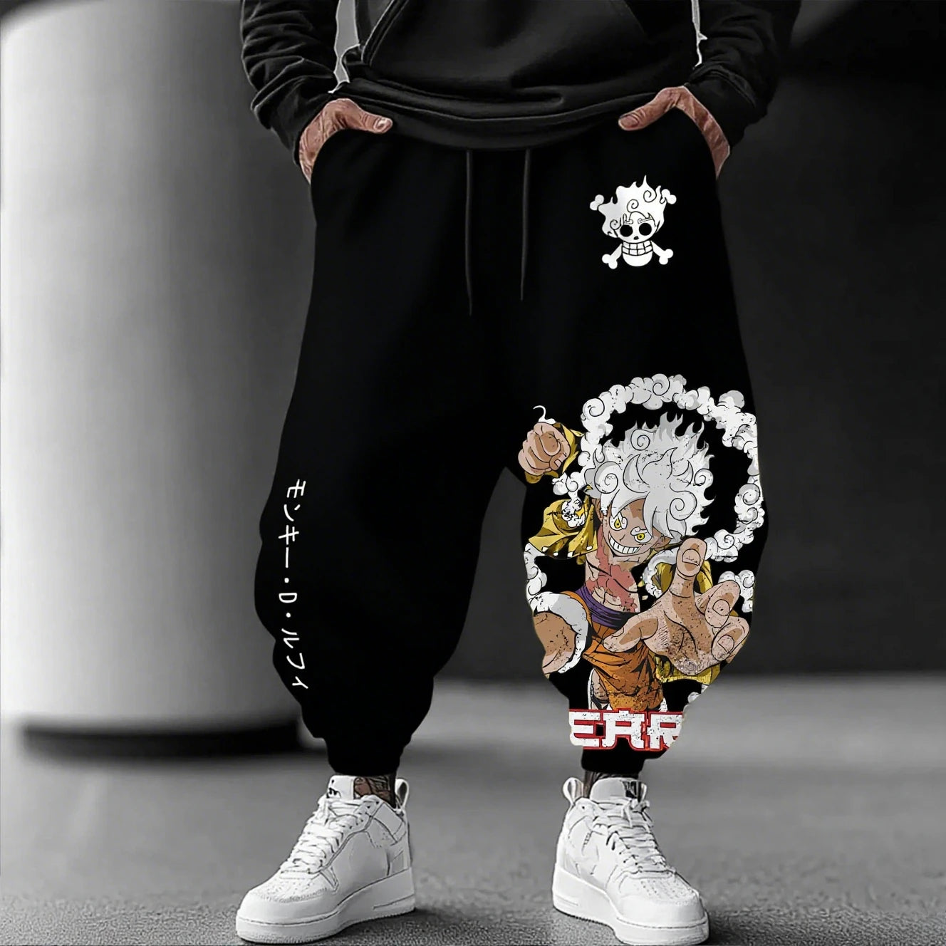 One Piece Luffy Gear 5 Nika Men's Pants Anime Print Streetwear Casual Gym Sports Trousers Hiphop Sweatpants Spring Autumn Trendy