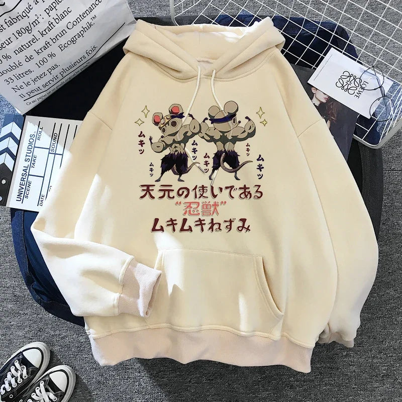 New Kimetsu No Yaiba Sweatshirt Manga Demon Slayer Hoodies Harajuku Anime Japanese Kawaii Hoodie Cartoon Tanjiro Kamado Nezuko