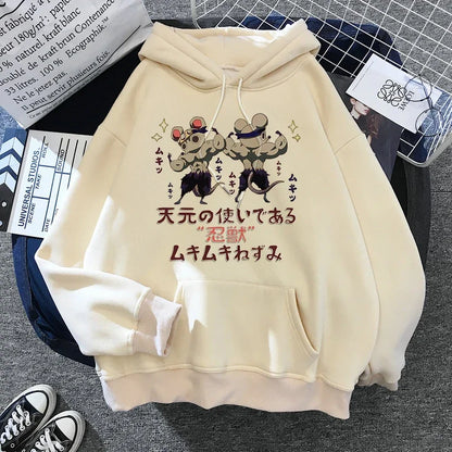 New Kimetsu No Yaiba Sweatshirt Manga Demon Slayer Hoodies Harajuku Anime Japanese Kawaii Hoodie Cartoon Tanjiro Kamado Nezuko