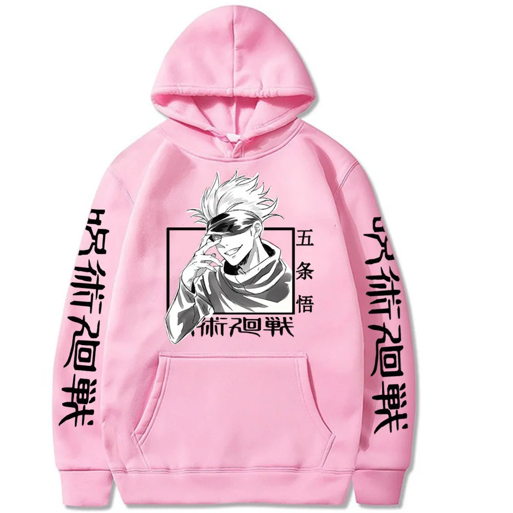 Jujutsu Kaisen Satoru Gojo Spell Return Hooded Fleece Shirt Men's Sweater Autumn and Winter New Men's and Women's Hoodies