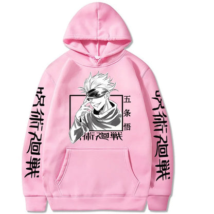 Jujutsu Kaisen Satoru Gojo Spell Return Hooded Fleece Shirt Men's Sweater Autumn and Winter New Men's and Women's Hoodies