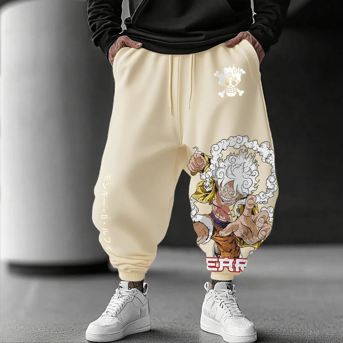 One Piece Luffy Gear 5 Nika Men's Pants Anime Print Streetwear Casual Gym Sports Trousers Hiphop Sweatpants Spring Autumn Trendy