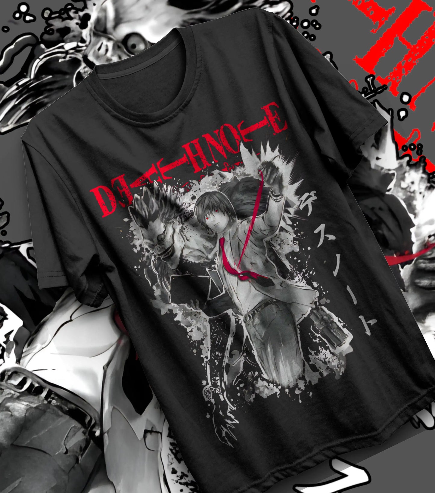 Death Note T-shirt Anime Manga Women T-shrits Misa Amane Inspired Black Anime Gift Oversized Street Hip Hop Female Short Sleeves