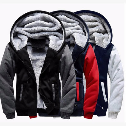 Anime Jujutsu Kaisen 2025 Autumn And Winter Man's Patchwork Fleece Warm Hoodies Jacket Gojo Satoru Zipper Fashion Coat