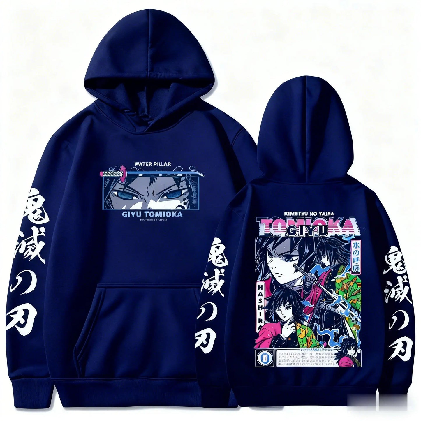 Demon Slayer Giyu Tomioka Hoodie Men Women Anime Cosplay Sweatshirt 2026 New Casual Streetwear Pullover Y2k Long-sleeved Tops