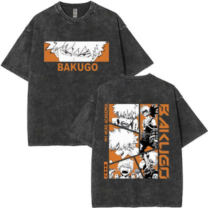 My Hero Academia Graphic Washed T-Shirt Collection